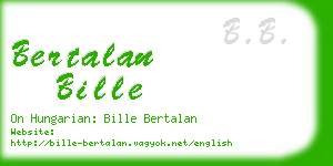 bertalan bille business card